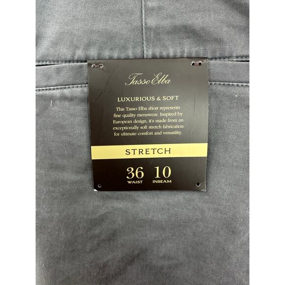 Tasso Elba Mens Twill Stretch Gray Classic Kettle Shorts Size 36W - Picture 11 of 11